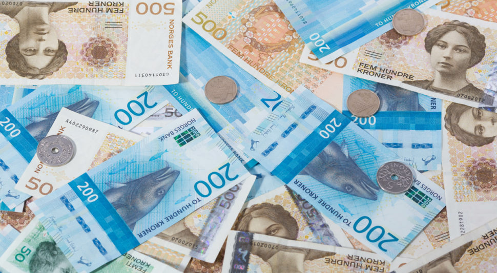 Illustrasjon av norske pengesedler